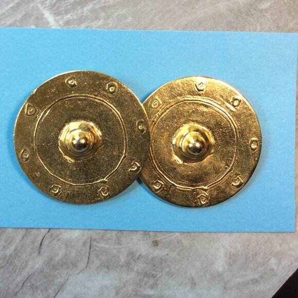 Throwing it Back to the '80s with Bold Bling Earrings! #VintageStyle #RetroChic - Picture 1 of 2